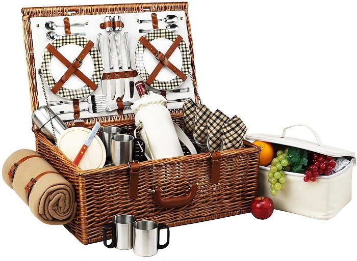 luxury picnic basket for 4